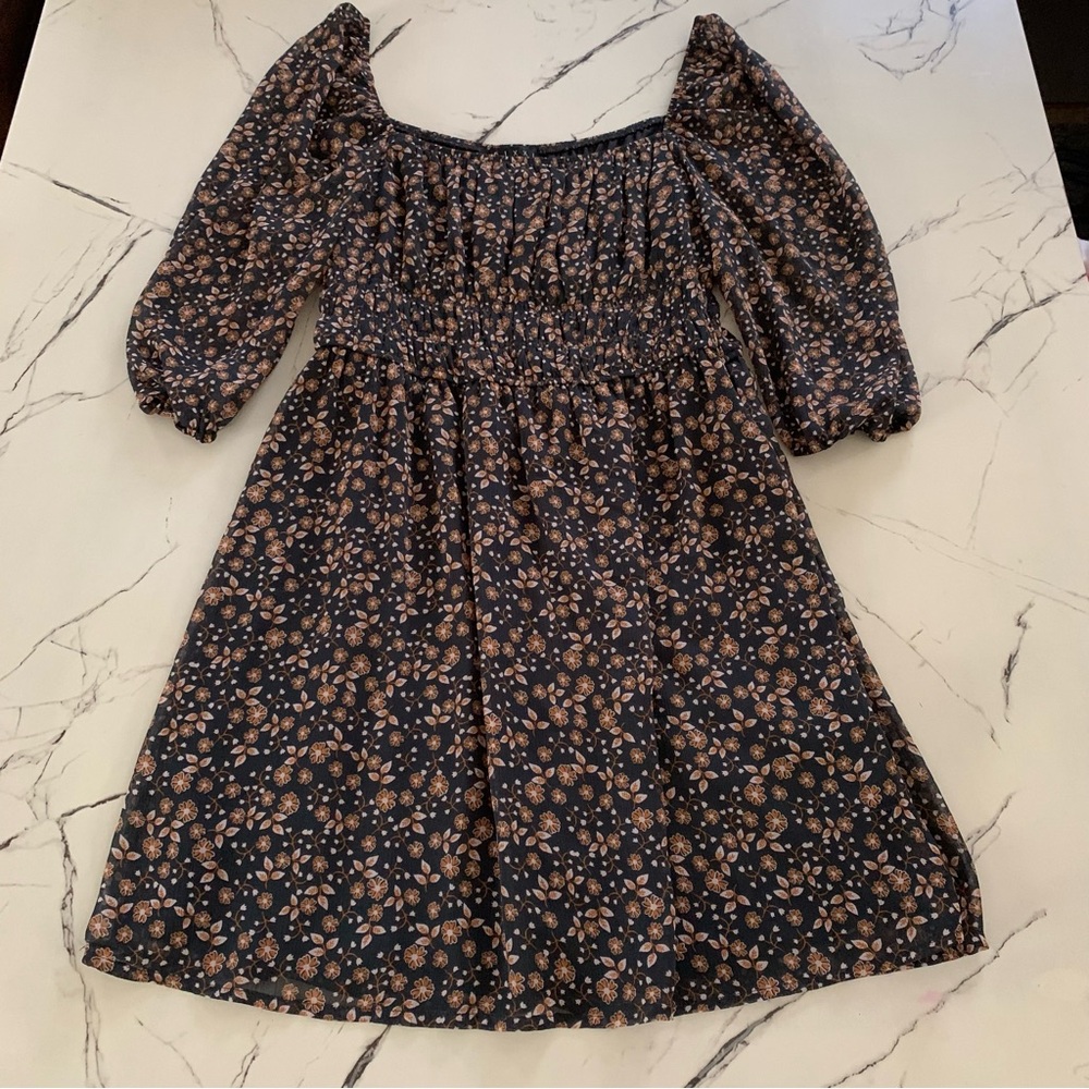 Floral Print Off-Shoulder Dress